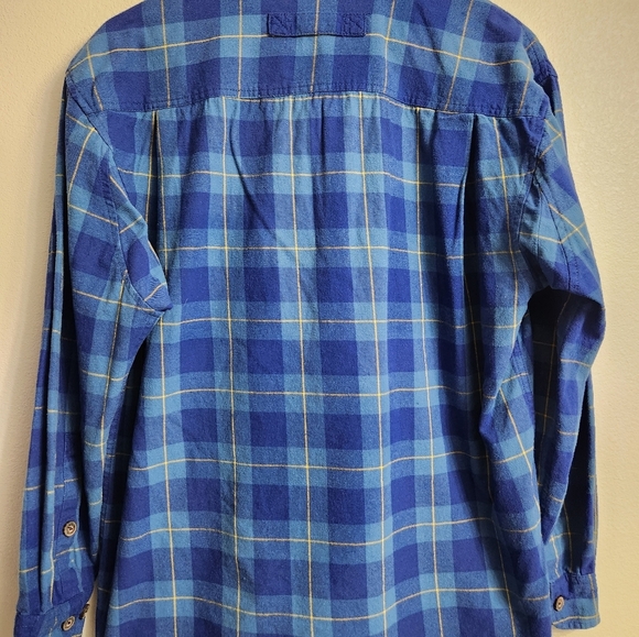 Deluth Trading Co. Blue Plaid Button-Up Shirt Men's Medium - Picture 6 of 7